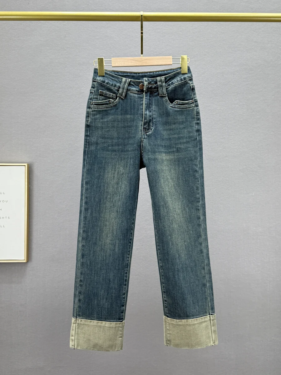 High Waist Straight Leg Jeans Women's Spring 2025 New Style Elastic Slim Fit Vintage Nine-Piece Cigarette Pants Cotton Stretc...
High Waist Straight Leg Jeans Women's Spring 2025 New Style Elastic Slim Fit Vintage Nine-Piece Cigarette Pants Cotton Stretc...