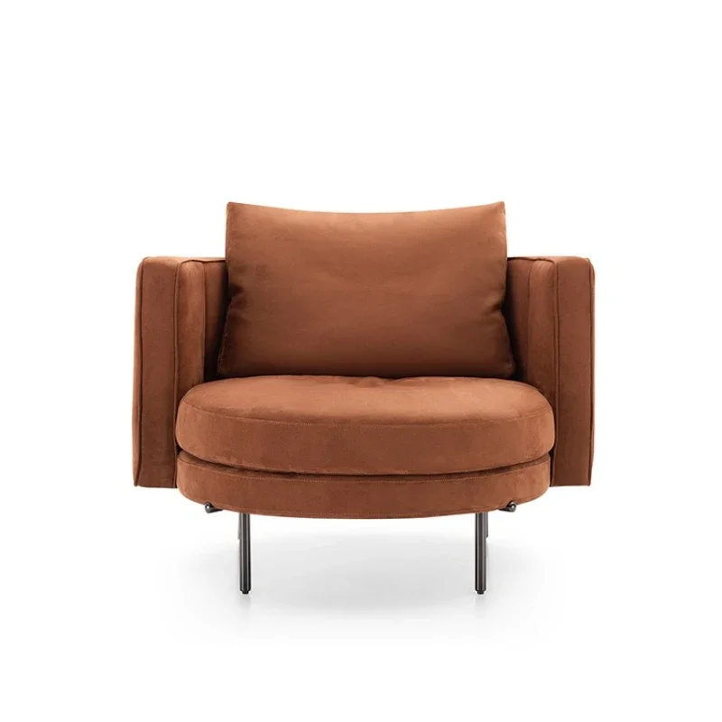 Modern single leather sofa chair pedal light luxury fabric Foshan
Modern single leather sofa chair pedal light luxury fabric Foshan