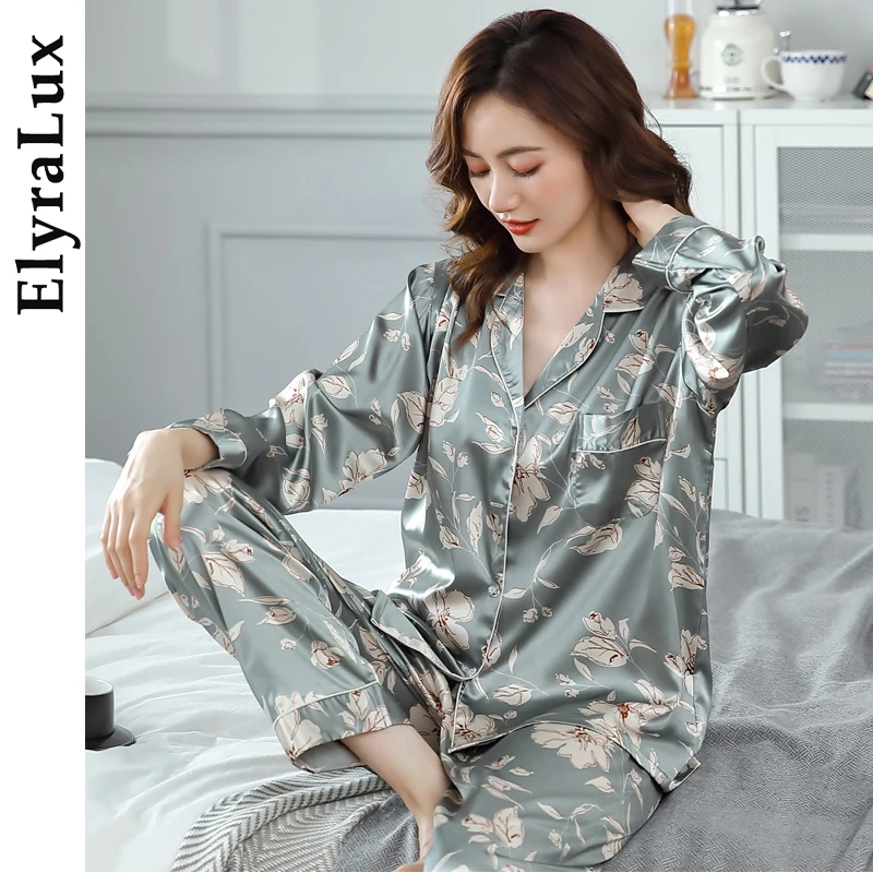 ElyraLux Women's Satin Pajama Spring Loungewear Open Cardigan Silk Home Clothes Set Trousers Suits
ElyraLux Women's Satin Pajama Spring Loungewear Open Cardigan Silk Home Clothes Set Trousers Suits