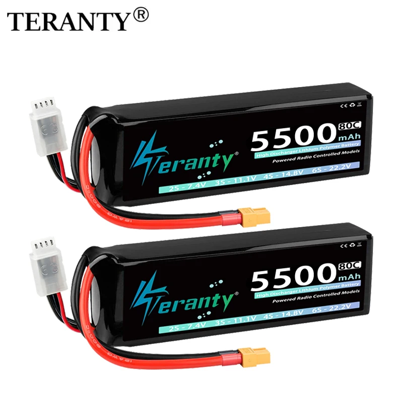 TERANTY 3S 5500mAh Lipo Battery 11.1V 80C 11.4V 120C With T XT60 XT90 Plug for RC Car Trucks Boat FPV Drone Helicopter Airplane
TERANTY 3S 5500mAh Lipo Battery 11.1V 80C 11.4V 120C With T XT60 XT90 Plug for RC Car Trucks Boat FPV Drone Helicopter Airplane