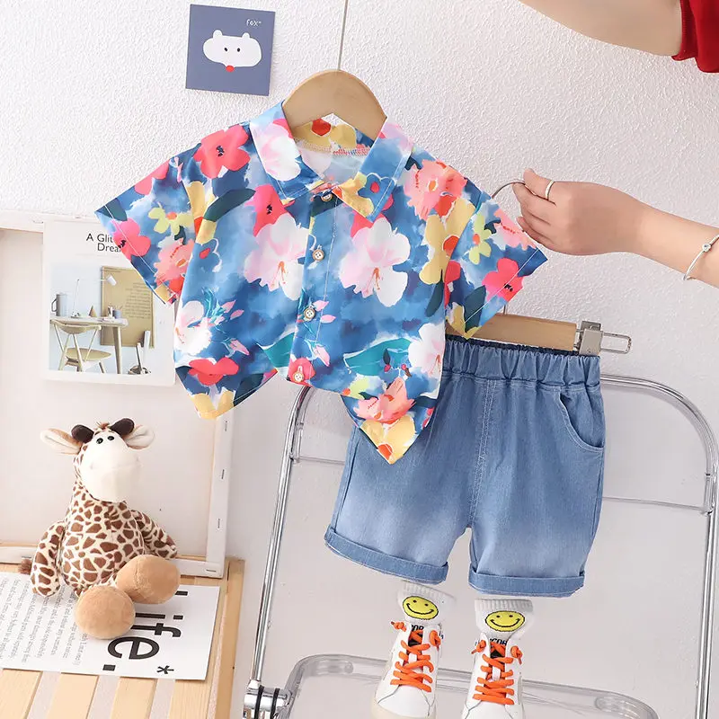 New Summer Children Kids Girls Boys Clothes Infant Full Flowers Shirt Shorts 2pcs/set Kids Cotton Toddler Costume 0-6 YEARS
New Summer Children Kids Girls Boys Clothes Infant Full Flowers Shirt Shorts 2pcs/set Kids Cotton Toddler Costume 0-6 YEARS
