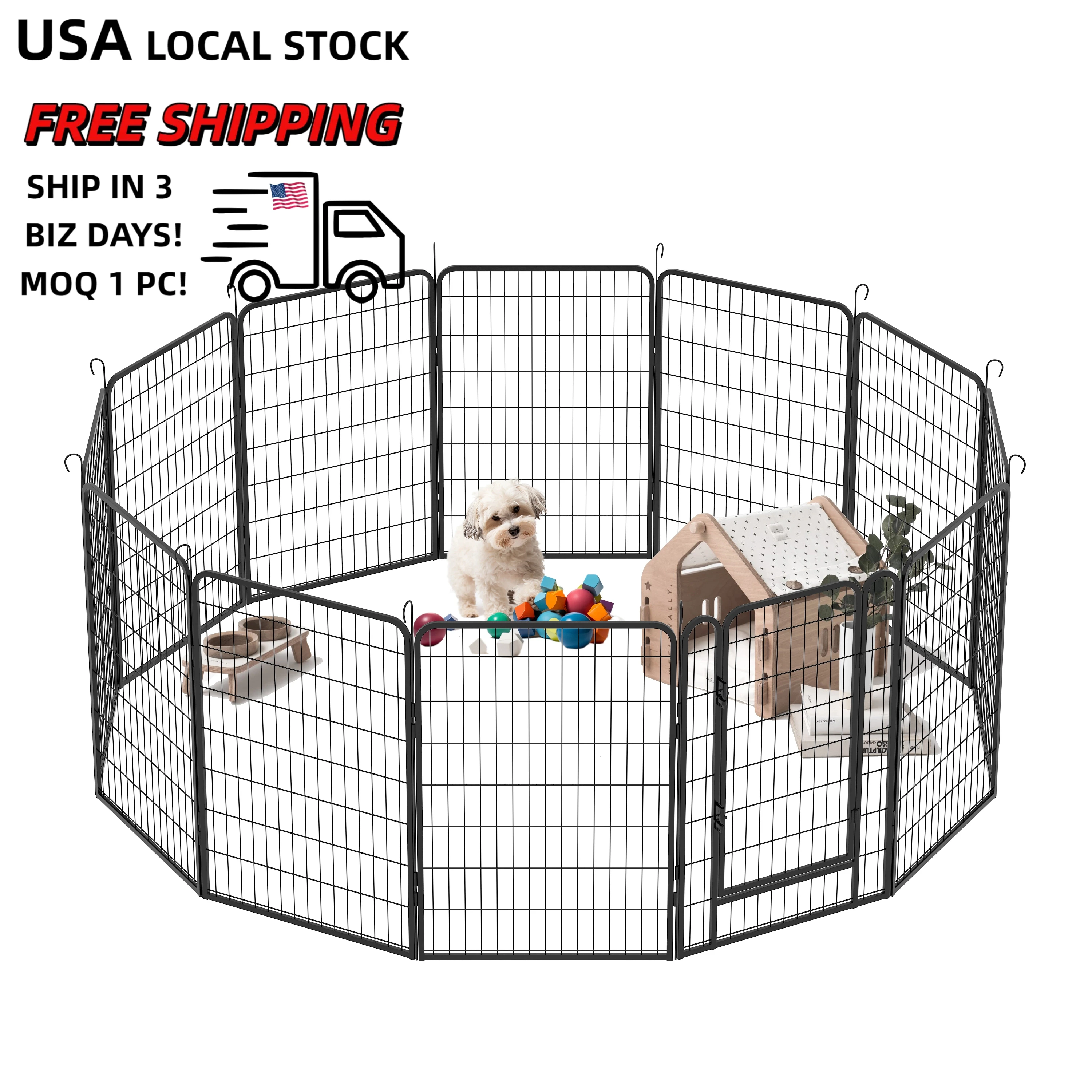 40 Inch 12 Panels Heavy Duty Metal Dog Playpen with Door Dog Fence Pet Exercise Pen Dog Kennel Outdoor
40 Inch 12 Panels Heavy Duty Metal Dog Playpen with Door Dog Fence Pet Exercise Pen Dog Kennel Outdoor