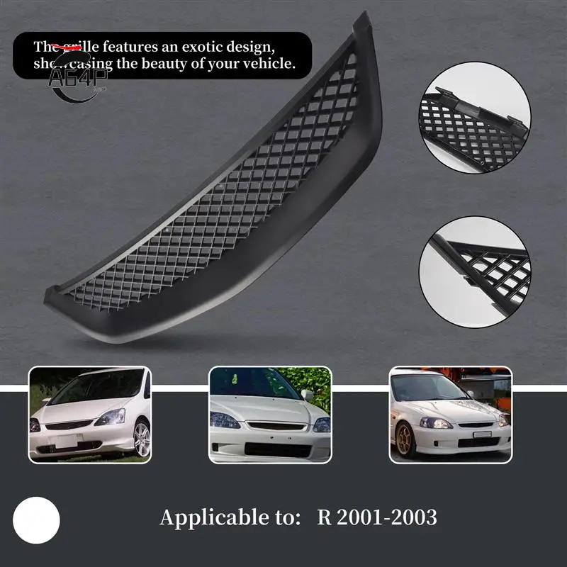 A64P-Black Mesh ABS Front Hood Grille Grill For Honda Civic JDM Type R 2001-2003
A64P-Black Mesh ABS Front Hood Grille Grill For Honda Civic JDM Type R 2001-2003