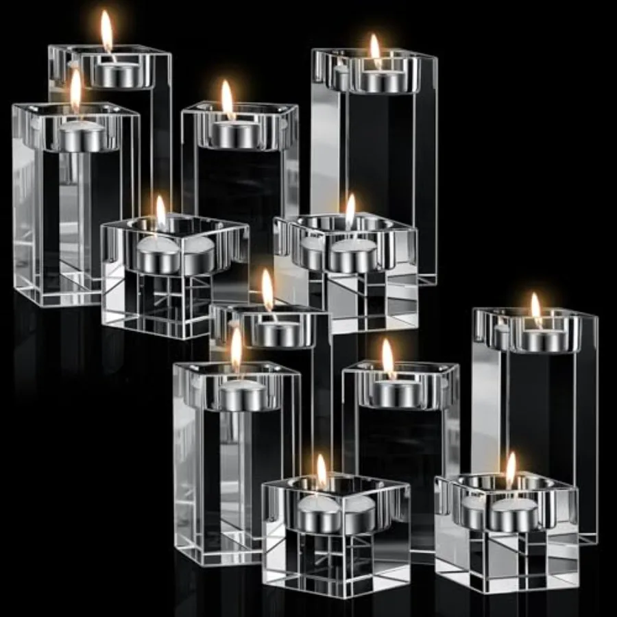 Pcs Crystal Tea Light Candle Holders Glass Votive Candle Stands Square Candlestick Holders for Wedding Dining Living Room Cente
Pcs Crystal Tea Light Candle Holders Glass Votive Candle Stands Square Candlestick Holders for Wedding Dining Living Room Cente