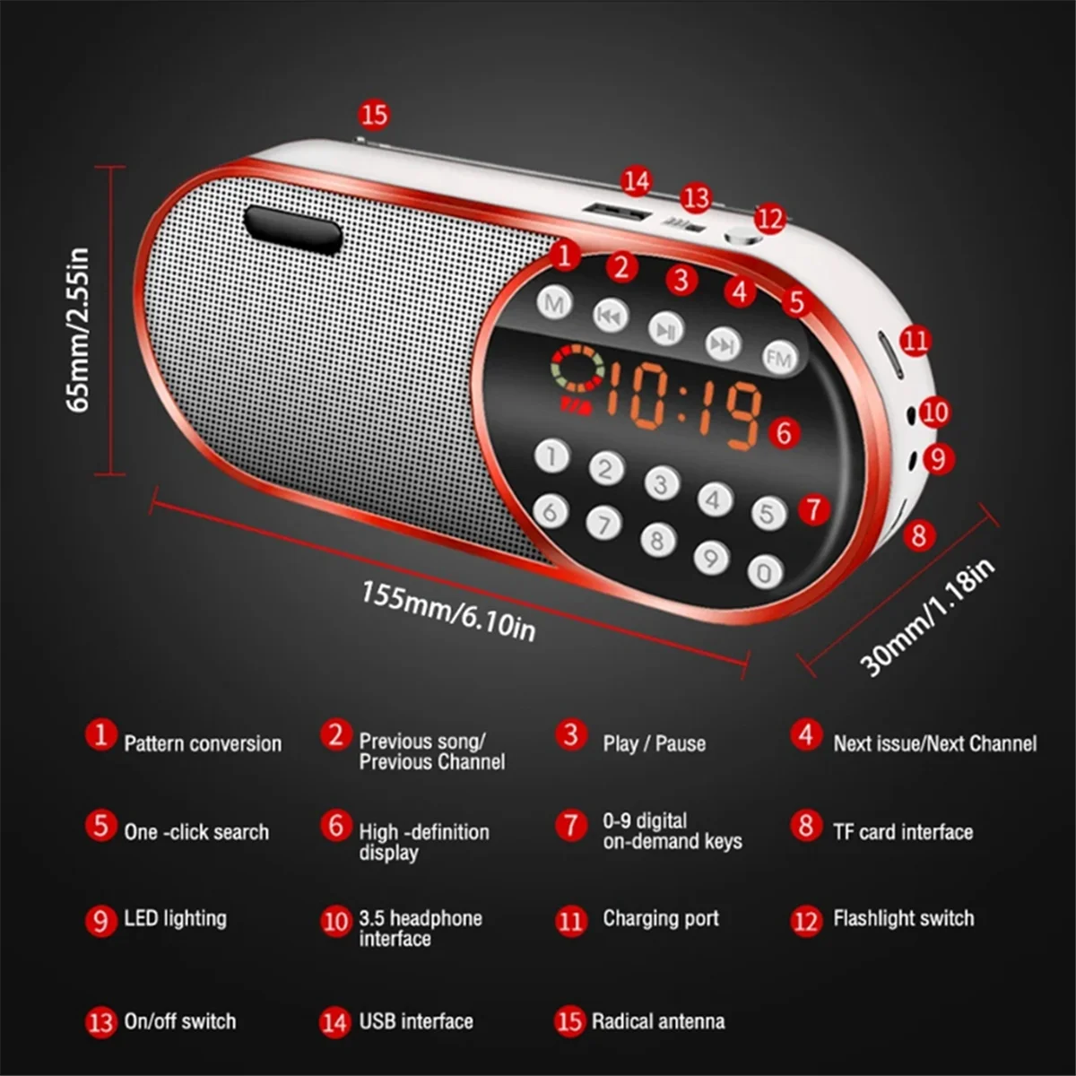 BOFO MANOVO Многофункциональное FM-радио Подключаемая карта Walkman Портативный Bluetooth-динамик U-диск Музыкальный плеер A
BOFO MANOVO Многофункциональное FM-радио Подключаемая карта Walkman Портативный Bluetooth-динамик U-диск Музыкальный плеер A
