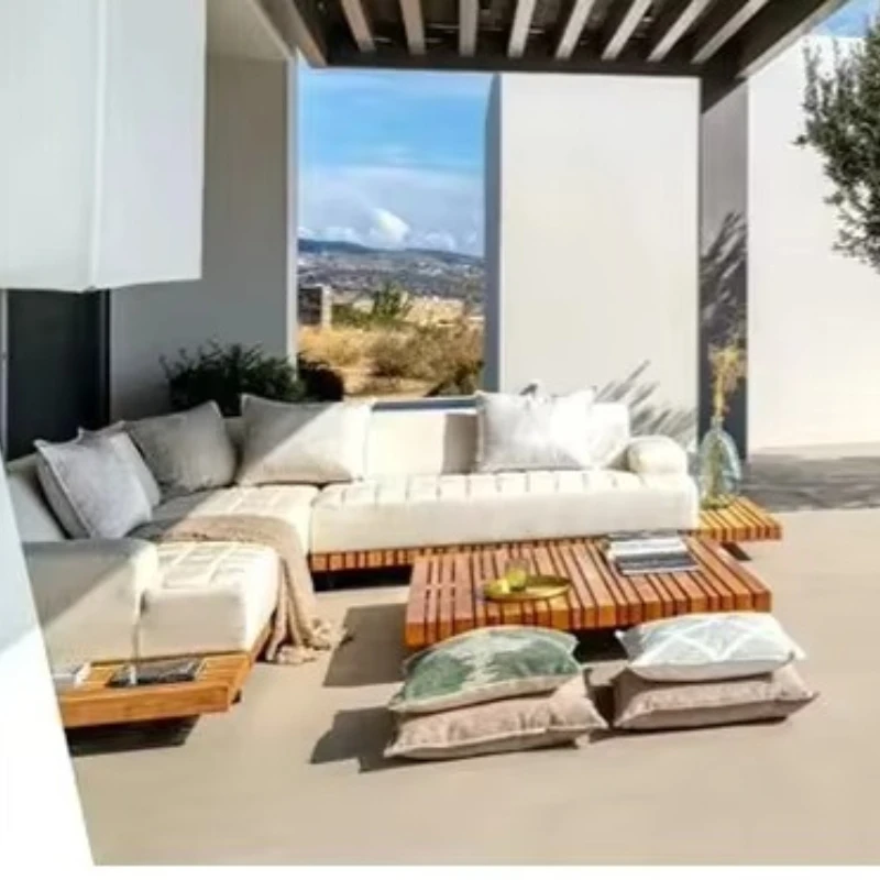 Waterproof Teak Wood Garden Sofa Set for Hotel Park Use Outdoor Furniture with Coffee Table Terrace Lounge for Living Room
Waterproof Teak Wood Garden Sofa Set for Hotel Park Use Outdoor Furniture with Coffee Table Terrace Lounge for Living Room