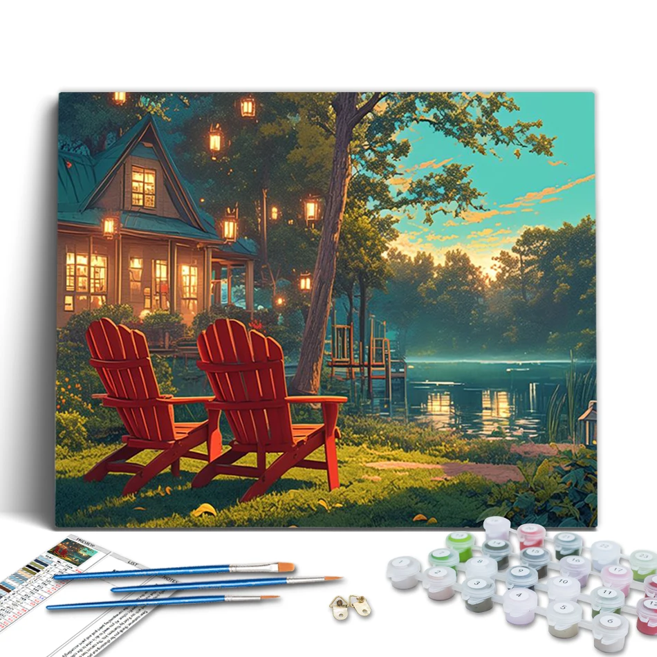 RUOPOTY Paint By Numbers Landscape Two red chairs Drawing On Canvas Paintings On Number Draw Artwork Wall Art Picture Paint Kit
RUOPOTY Paint By Numbers Landscape Two red chairs Drawing On Canvas Paintings On Number Draw Artwork Wall Art Picture Paint Kit