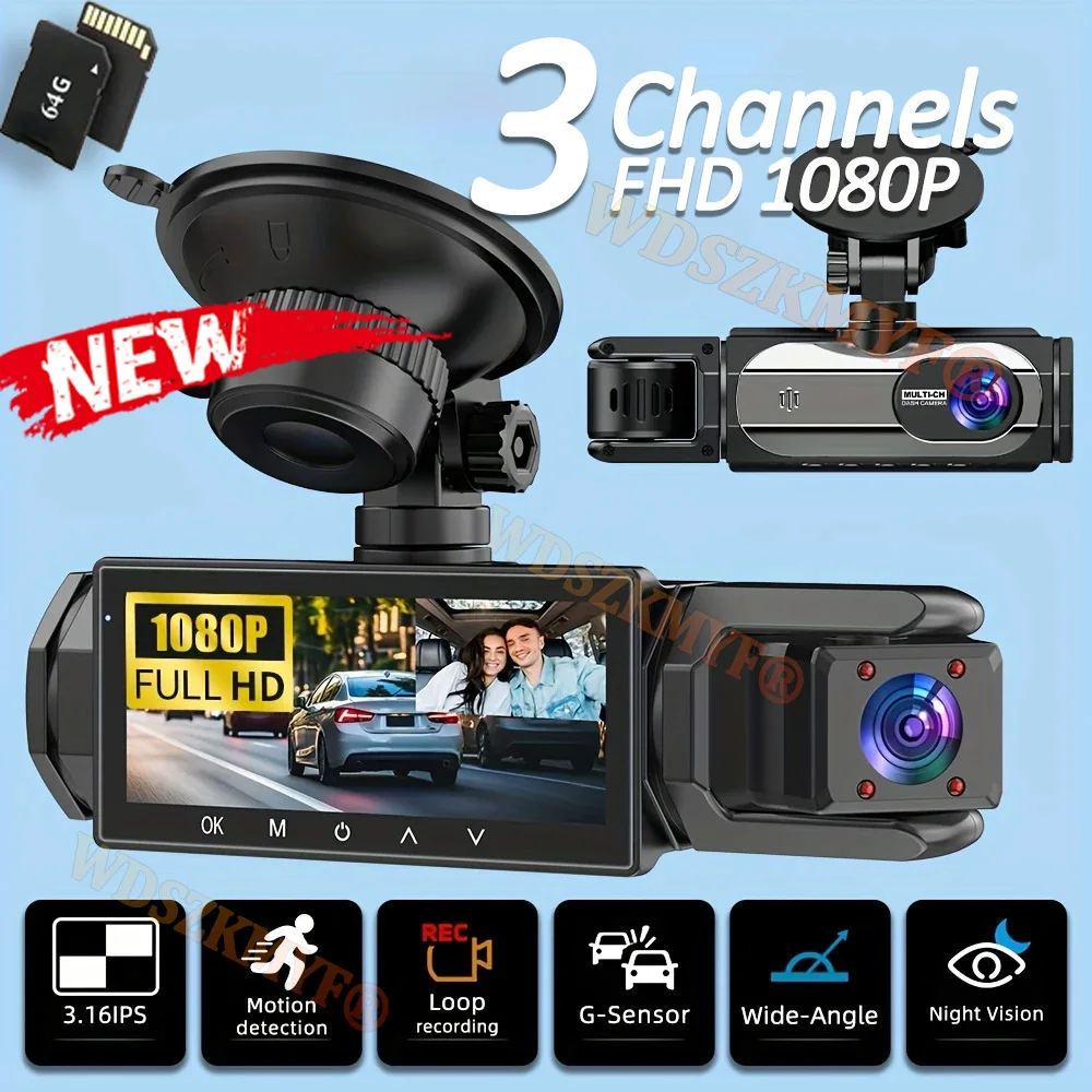 3.16″IPS Car Dvr 1080P Dash Cam for Cars 2/3 Channel Camera Recorder Front inside Rear View Camera for Vehicle Night vision
3.16″IPS Car Dvr 1080P Dash Cam for Cars 2/3 Channel Camera Recorder Front inside Rear View Camera for Vehicle Night vision