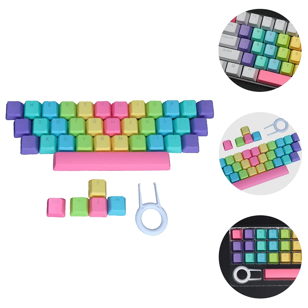 Rainbow Keycaps Colorful Caps Wear Resistant Replacement Keys DIY Computer Kit Gaming Keyboard Accessories
Rainbow Keycaps Colorful Caps Wear Resistant Replacement Keys DIY Computer Kit Gaming Keyboard Accessories
