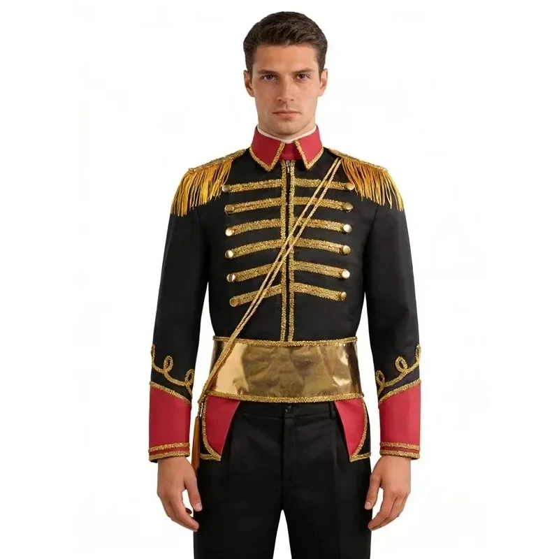 Adult Halloween Nutcrackers Costume Drum Trumpet Team Royal Honor Guard Party Uniform Outfit Tassel Circus Ringmaster Jacket Top
Adult Halloween Nutcrackers Costume Drum Trumpet Team Royal Honor Guard Party Uniform Outfit Tassel Circus Ringmaster Jacket Top