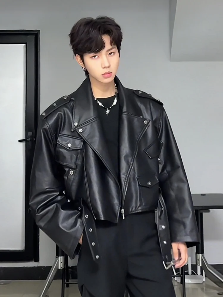 American High Street Short Men's Leather Jacket Spring Autumn High Sensation Cool Rivet Workwear Jacket Trendy Motorcycle Clo...
American High Street Short Men's Leather Jacket Spring Autumn High Sensation Cool Rivet Workwear Jacket Trendy Motorcycle Clo...