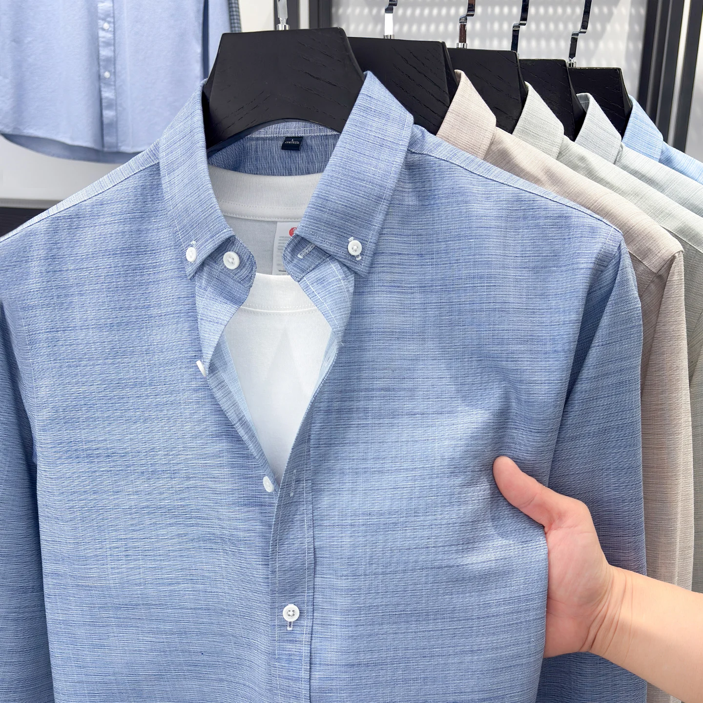 2026 Men's Long Sleeve Shirt Solid Color Linen Cotton Blend Breathable Skin Care Formal Casual Shirts
2026 Men's Long Sleeve Shirt Solid Color Linen Cotton Blend Breathable Skin Care Formal Casual Shirts