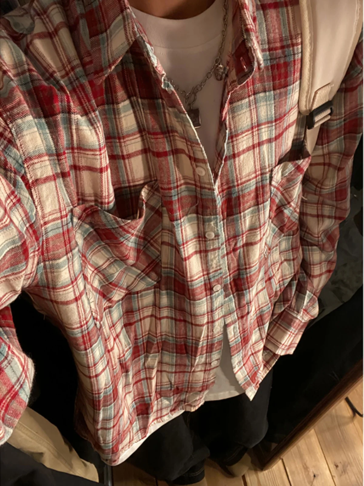 Red Plaid Long Sve irt Jaet Men's Summer Thin y American Vibe Cheered Top Breathable Loose Fit Teen Faion
Red Plaid Long Sve irt Jaet Men's Summer Thin y American Vibe Cheered Top Breathable Loose Fit Teen Faion