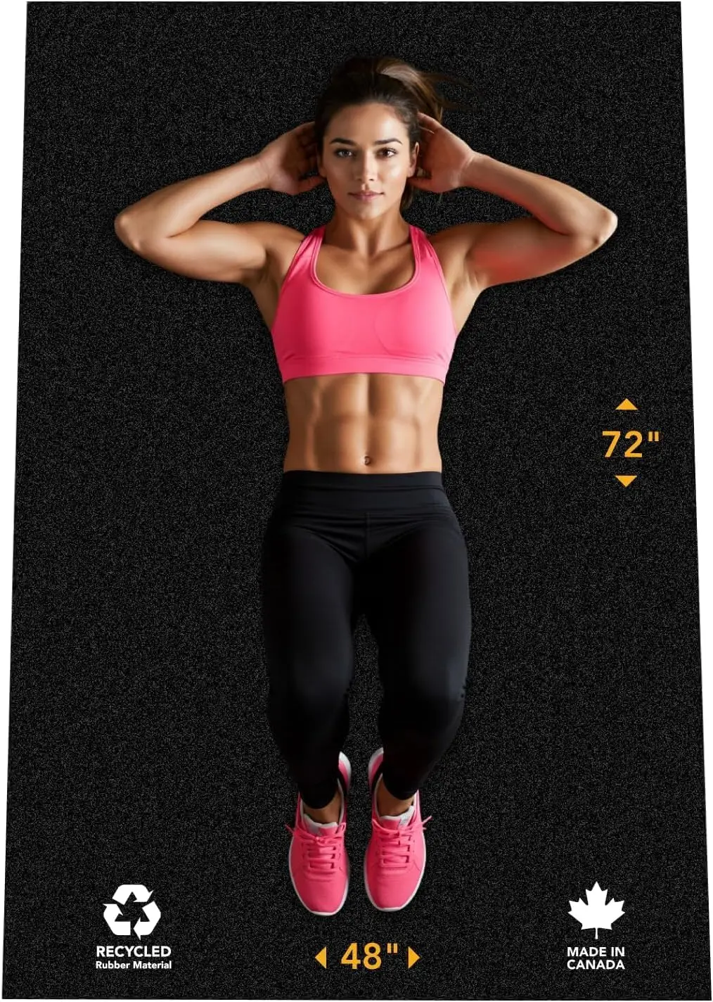 Thick Recycled Rubber Exercise Mat - Non-Slip, Durable for Home Gym Flooring, Indoor/Outdoor Use, Shoe-Friendly
Thick Recycled Rubber Exercise Mat - Non-Slip, Durable for Home Gym Flooring, Indoor/Outdoor Use, Shoe-Friendly