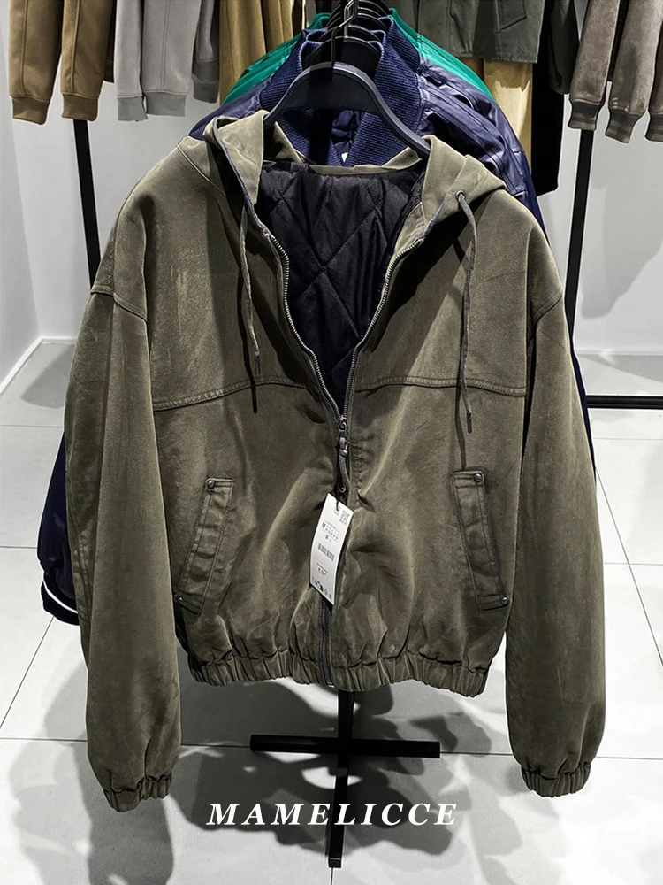 MAMELICCE Original design Vintage distressed Hooded Jacket army green thickened Cotton clothes Men's clothing Jackets tops
MAMELICCE Original design Vintage distressed Hooded Jacket army green thickened Cotton clothes Men's clothing Jackets tops