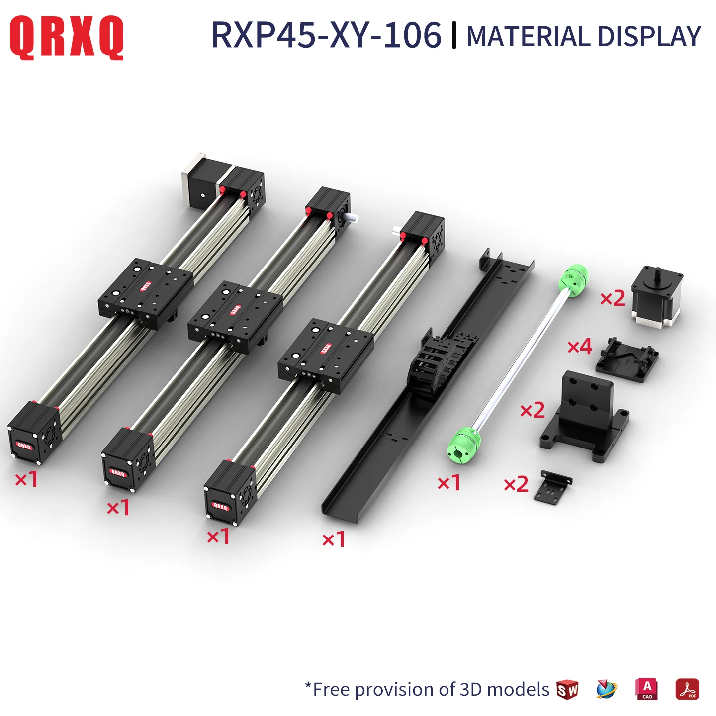 QRXQ RXP-XY Multi-axis Belt-driven CNC Machine Kit With Various Configurations Including stepper motors and Servo motors
QRXQ RXP-XY Multi-axis Belt-driven CNC Machine Kit With Various Configurations Including stepper motors and Servo motors