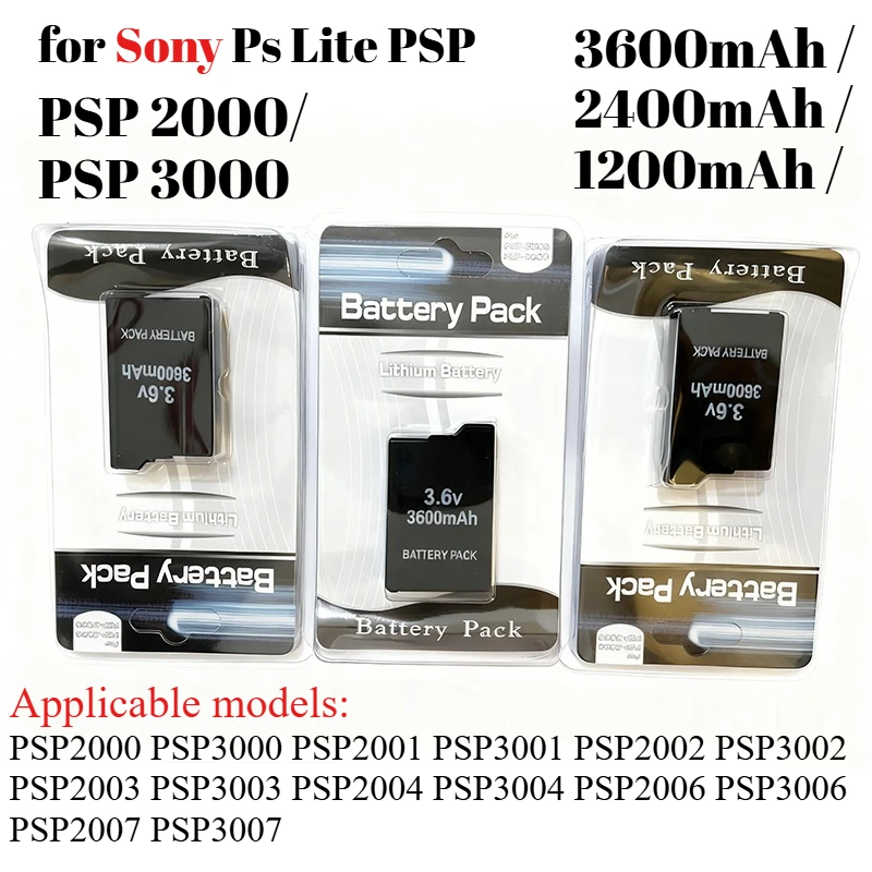 For Sony PS Lite PSP 2th PSP-2000 PSP-3000 PSP-3004 Gaming Consoles 3.6V 3600mAh Built-in Battery Rechargeable Host Batteries
For Sony PS Lite PSP 2th PSP-2000 PSP-3000 PSP-3004 Gaming Consoles 3.6V 3600mAh Built-in Battery Rechargeable Host Batteries