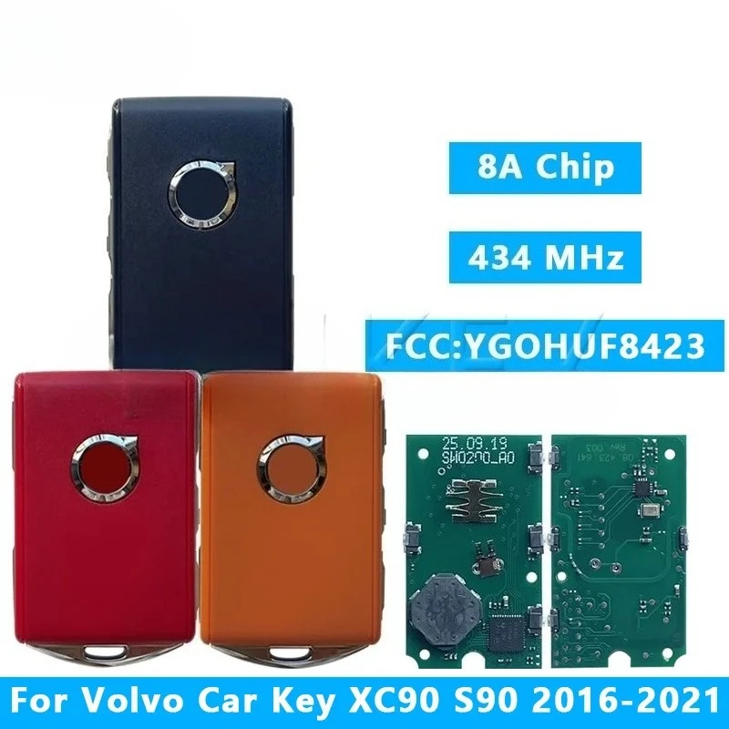 PN 32256980 Новый смарт-ключ CN050002 FCC YGOHUF8423 для ключа автомобиля Volvo XC90 S90 2016-2021 434 МГц 8A чип без ключа Go
PN 32256980 Новый смарт-ключ CN050002 FCC YGOHUF8423 для ключа автомобиля Volvo XC90 S90 2016-2021 434 МГц 8A чип без ключа Go