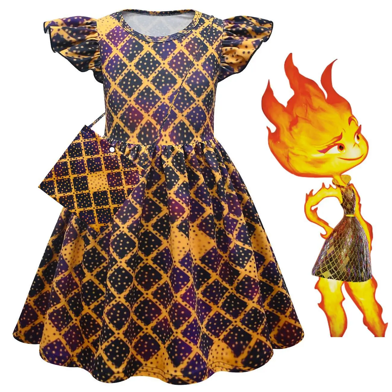 Kids Girls Movie Anime Cartoon Fire Ruffle Short Sleeves Princess Dress Bag Outfit Christmas Role Play Halloween Cosplay Costume
Kids Girls Movie Anime Cartoon Fire Ruffle Short Sleeves Princess Dress Bag Outfit Christmas Role Play Halloween Cosplay Costume