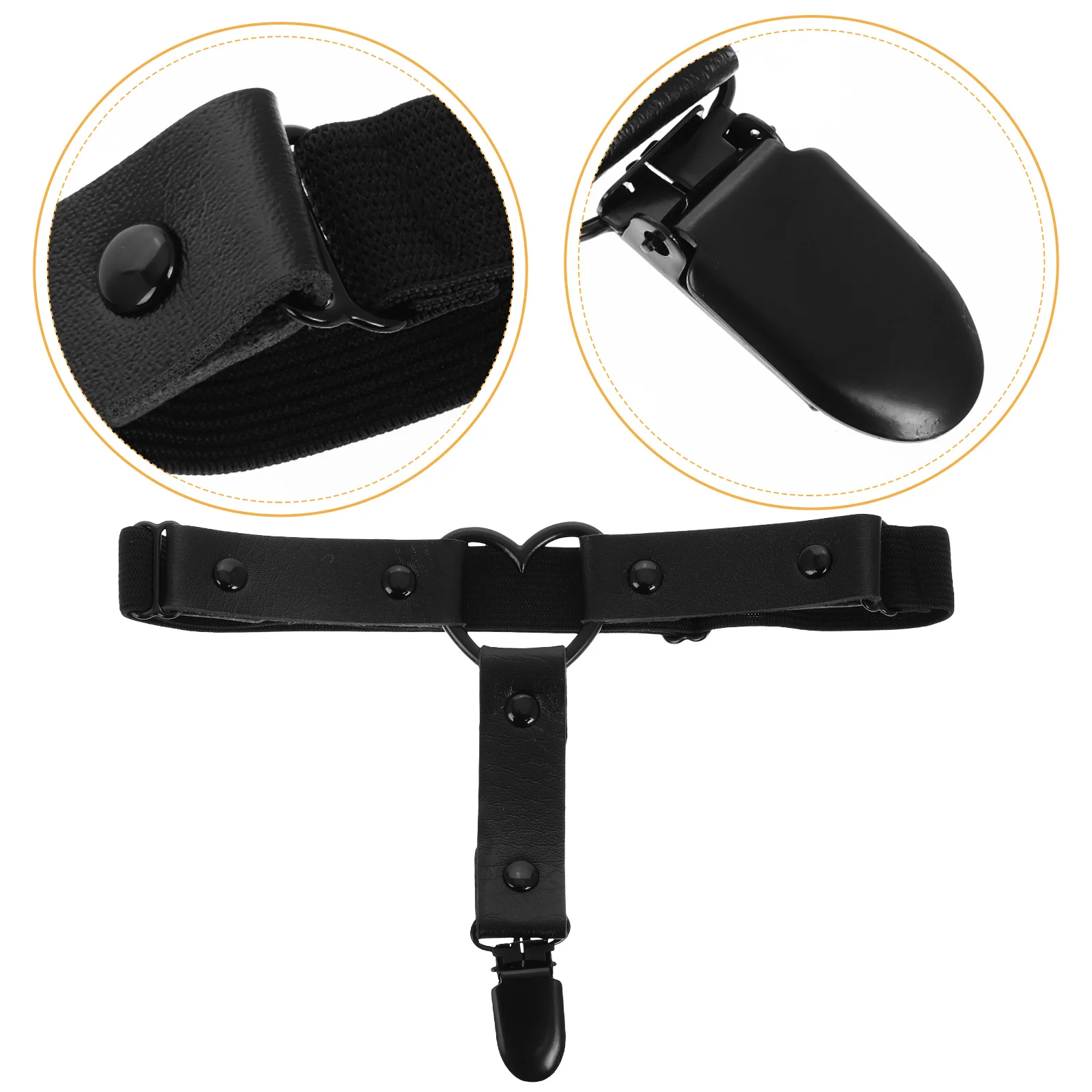 2Pcs Adjustable Punk Garters Leg Clip Belts PU Ring Decorative Black Punk Style Leg for Women
2Pcs Adjustable Punk Garters Leg Clip Belts PU Ring Decorative Black Punk Style Leg for Women