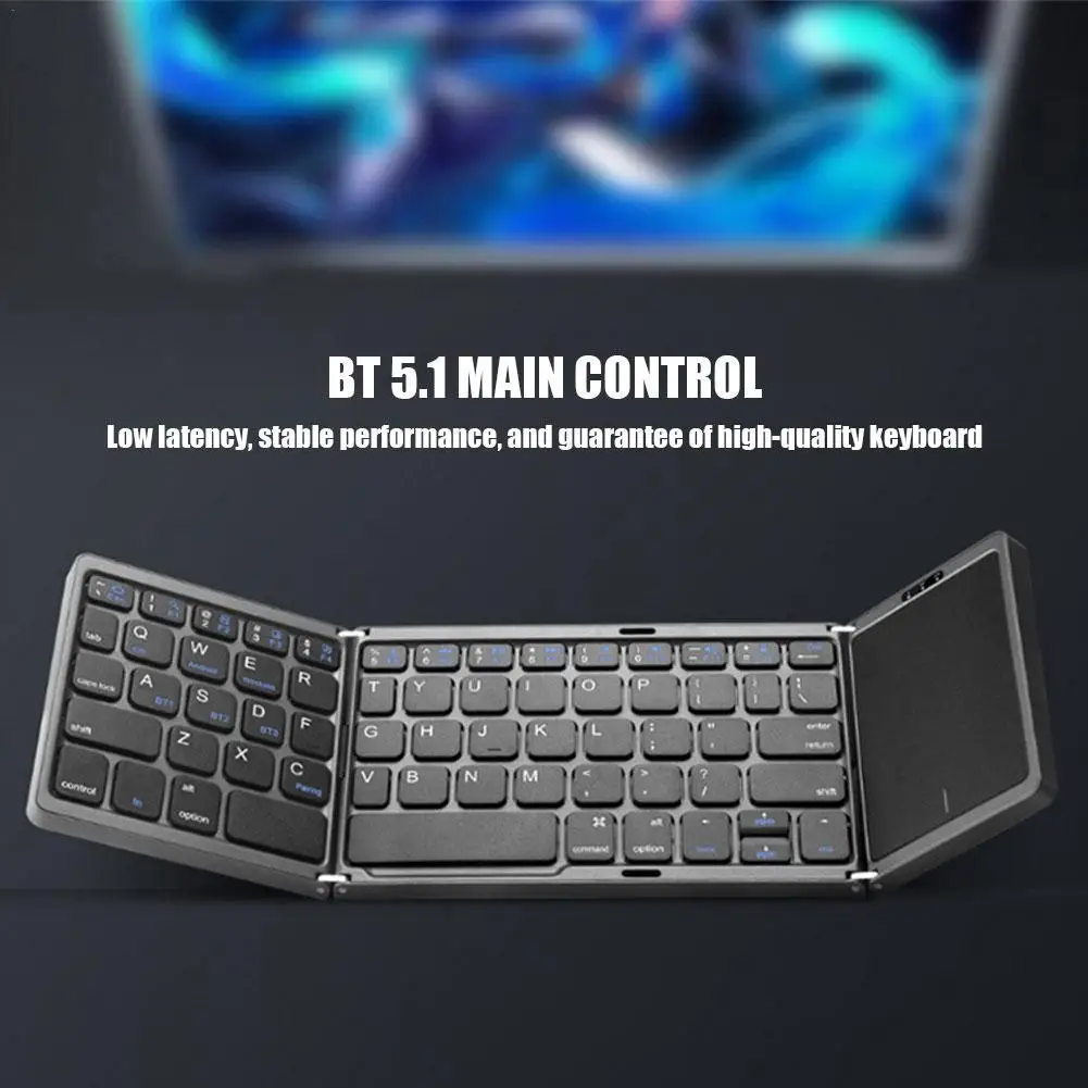 Mini Bluetooth Keyboard Wireless Folding Keyboard With Touchpad Rechargeable For Phone Tablet Keyboard For Android Ios Windows
Mini Bluetooth Keyboard Wireless Folding Keyboard With Touchpad Rechargeable For Phone Tablet Keyboard For Android Ios Windows