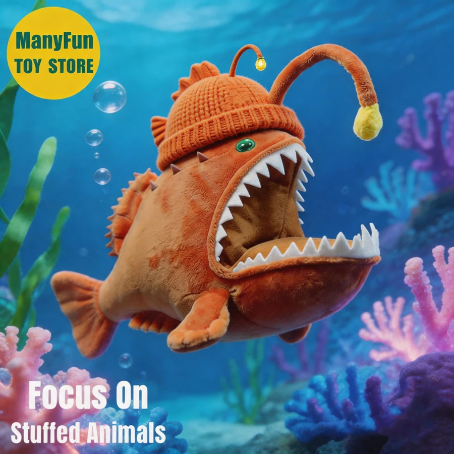 Anglerfish Plush Animal Goosefish Plushie Lifelike Monkfish Stuffed Toy Fanfin Angler Simulation Doll Collectors
Anglerfish Plush Animal Goosefish Plushie Lifelike Monkfish Stuffed Toy Fanfin Angler Simulation Doll Collectors