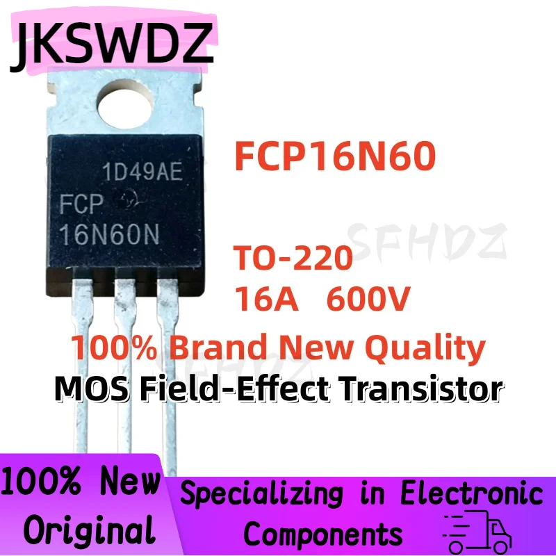 10/20/30PCS 100% Brand New and High Quality FCP16N60 TO-220 MOS Field-Effect Transistor 16A 600V
10/20/30PCS 100% Brand New and High Quality FCP16N60 TO-220 MOS Field-Effect Transistor 16A 600V