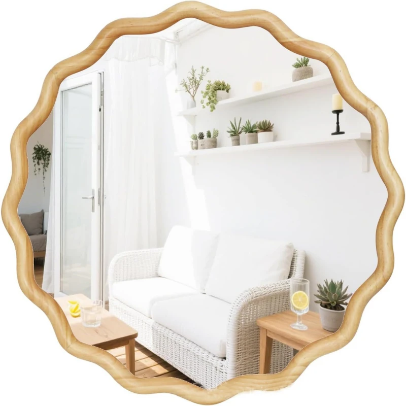 French all-solid wood decorative mirror wall hanging tempered mirror homestay entrance creative living room bedroom wall hanging
French all-solid wood decorative mirror wall hanging tempered mirror homestay entrance creative living room bedroom wall hanging