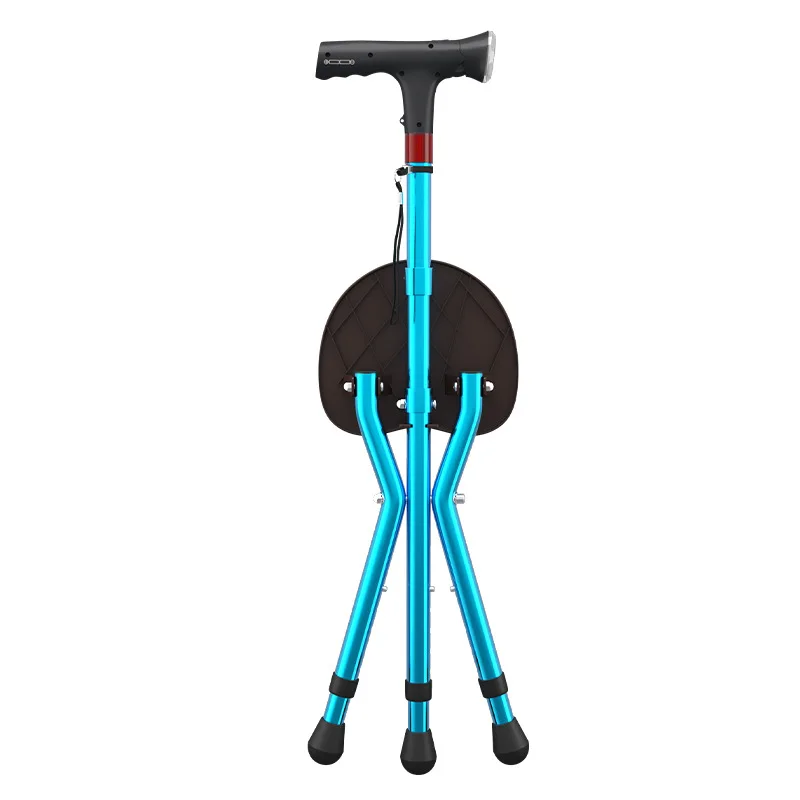 Elderly crutch stool three-legged crutches light alarm multi-functional folding walking aid crutch stool with light cane stool
Elderly crutch stool three-legged crutches light alarm multi-functional folding walking aid crutch stool with light cane stool