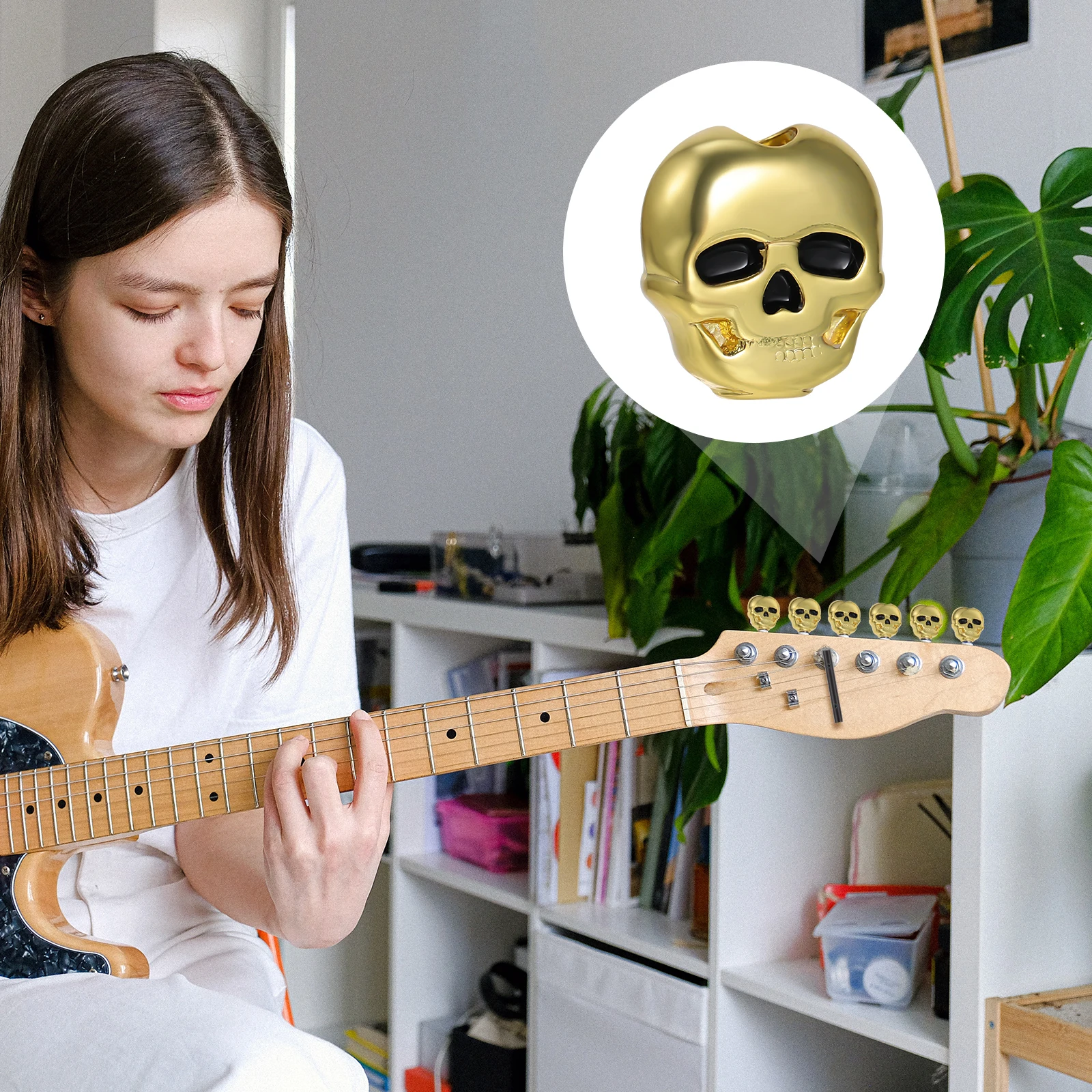 6pcs Guitar Tuners Machine Heads Bass String Tuning Pegs Classical Key Golden Plastic Metal Electric Guitar Parts Accessories
6pcs Guitar Tuners Machine Heads Bass String Tuning Pegs Classical Key Golden Plastic Metal Electric Guitar Parts Accessories