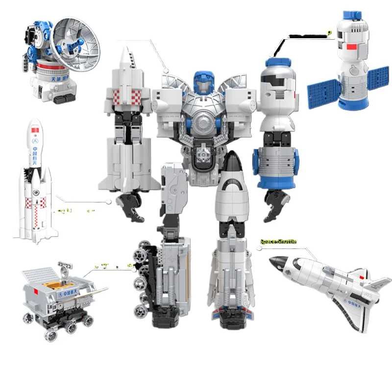 China Aerospace 5 in 1 Transforming Toys Long March Launch Vehicle Deformation Robot Action Figure Space Shuttle Assembled Mech
China Aerospace 5 in 1 Transforming Toys Long March Launch Vehicle Deformation Robot Action Figure Space Shuttle Assembled Mech
