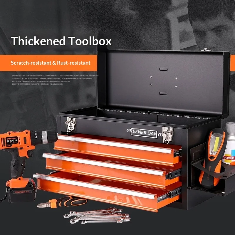 Ящик для инструментов, сверхпрочный, запираемый, металлический, портативный органайзер для хранения, для гаража, мастерской, механика, с колесами
Ящик для инструментов, сверхпрочный, запираемый, металлический, портативный органайзер для хранения, для гаража, мастерской, механика, с колесами