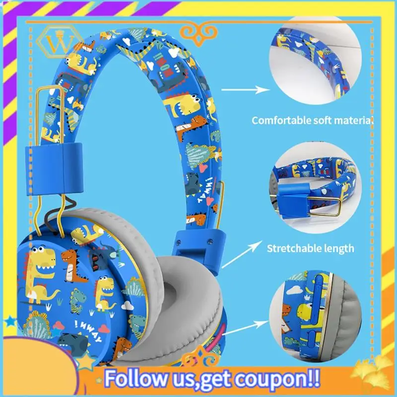 Wireless Bluetooth Headset With Microphone Dinosaur Animal Stereo Music Earphone TF Card Headphones For Kids Easy Carrying Blue
Wireless Bluetooth Headset With Microphone Dinosaur Animal Stereo Music Earphone TF Card Headphones For Kids Easy Carrying Blue