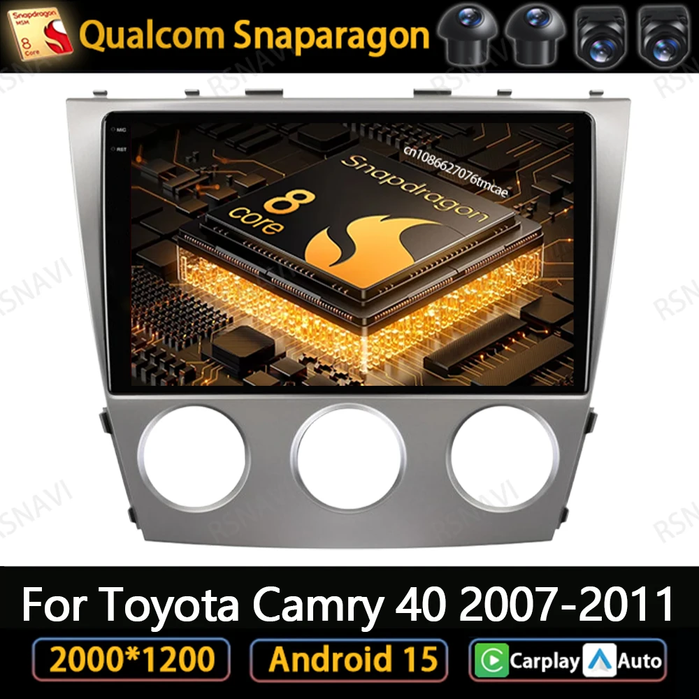 Android 15 Car Radio For Toyota Camry 40 2007-2011 Snapdragon BT Wireless DSP 5G WIFI WIFI+4G QLED Navigation RDS 360 Camera DVD
Android 15 Car Radio For Toyota Camry 40 2007-2011 Snapdragon BT Wireless DSP 5G WIFI WIFI+4G QLED Navigation RDS 360 Camera DVD
