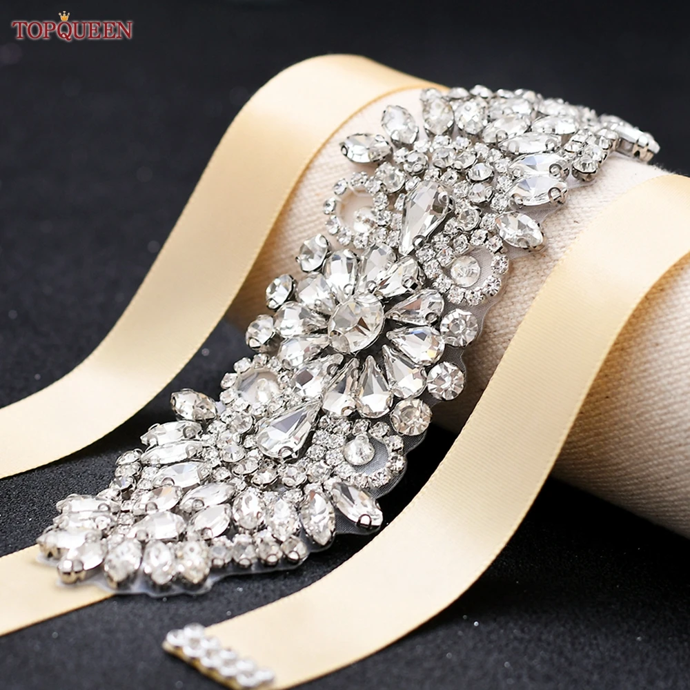 TOPQUEEN Silver Rhinestone Belt For Wedding Luxury Ladies Diamond Sash Women Party Gown Sash Applique Bridal Accessories S446
TOPQUEEN Silver Rhinestone Belt For Wedding Luxury Ladies Diamond Sash Women Party Gown Sash Applique Bridal Accessories S446