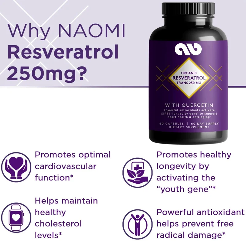 Organic trans resveratrol supplement 250mg containing quercetin, muscat grapes, and 60 vegetarian capsules
Organic trans resveratrol supplement 250mg containing quercetin, muscat grapes, and 60 vegetarian capsules