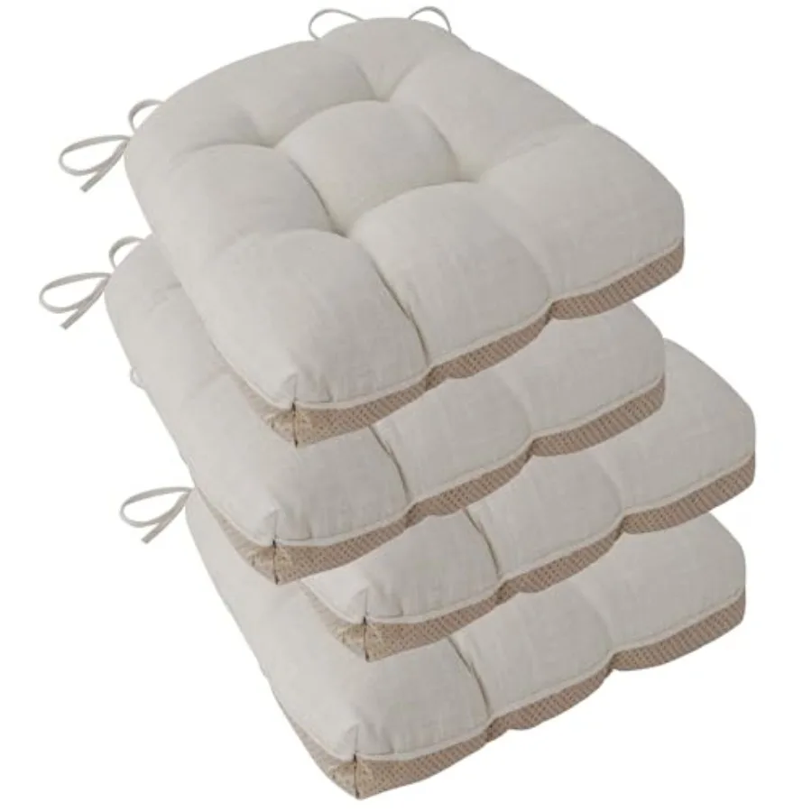 Chair Cushions for Dining Chairs 18" x 18" x 3" Kitchen Chair Cushions Set of 4 Tufted Chair Pads with Ties and Non-Slip Backin
Chair Cushions for Dining Chairs 18" x 18" x 3" Kitchen Chair Cushions Set of 4 Tufted Chair Pads with Ties and Non-Slip Backin