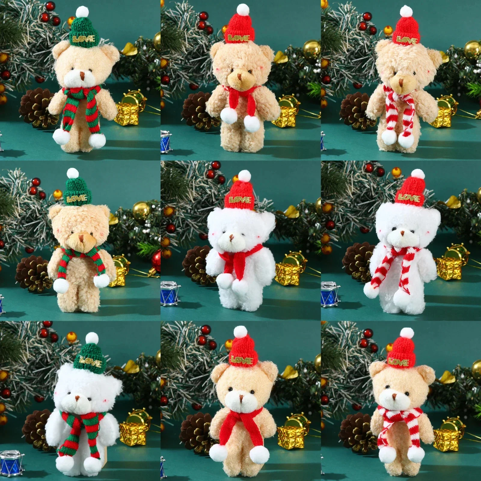9-18PCS Christmas Stuffed Animal Bear 6 Inch Christmas Small Plush Bear Cute Bear Stuffed Animals Xmas Plush Bear Toys for Xmas
9-18PCS Christmas Stuffed Animal Bear 6 Inch Christmas Small Plush Bear Cute Bear Stuffed Animals Xmas Plush Bear Toys for Xmas