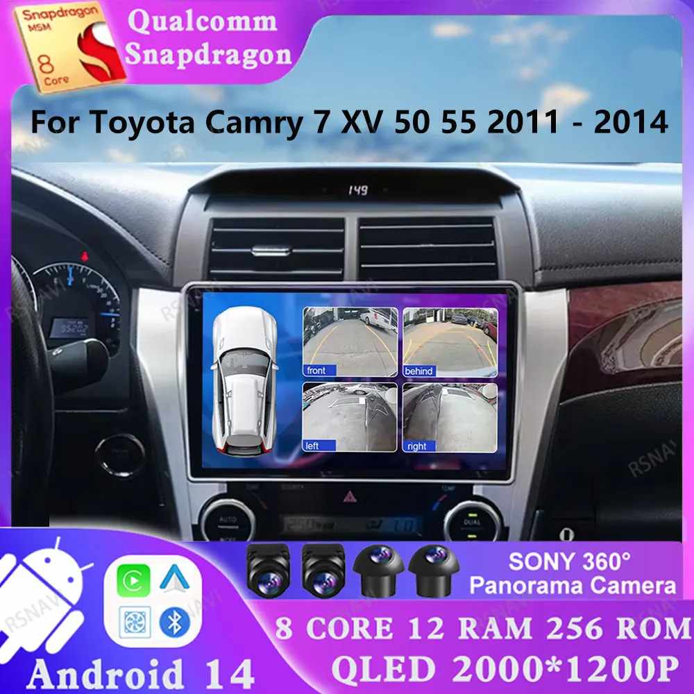Android 14 For Toyota Camry 7 XV 50 55 2011 - 2014 Multimedia Navigation GPS 5G WIFI DVD DSP 4G LTE Head Unit Stereo 2 DIN AUTO
Android 14 For Toyota Camry 7 XV 50 55 2011 - 2014 Multimedia Navigation GPS 5G WIFI DVD DSP 4G LTE Head Unit Stereo 2 DIN AUTO