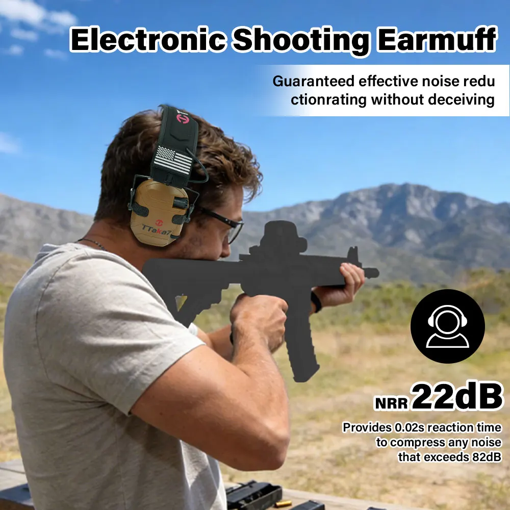 Outdoor Tactical Electronic Shooting Earmuff Gun Range Anti-noise Headset Impact Sound Amplification Hearing protector
Outdoor Tactical Electronic Shooting Earmuff Gun Range Anti-noise Headset Impact Sound Amplification Hearing protector
