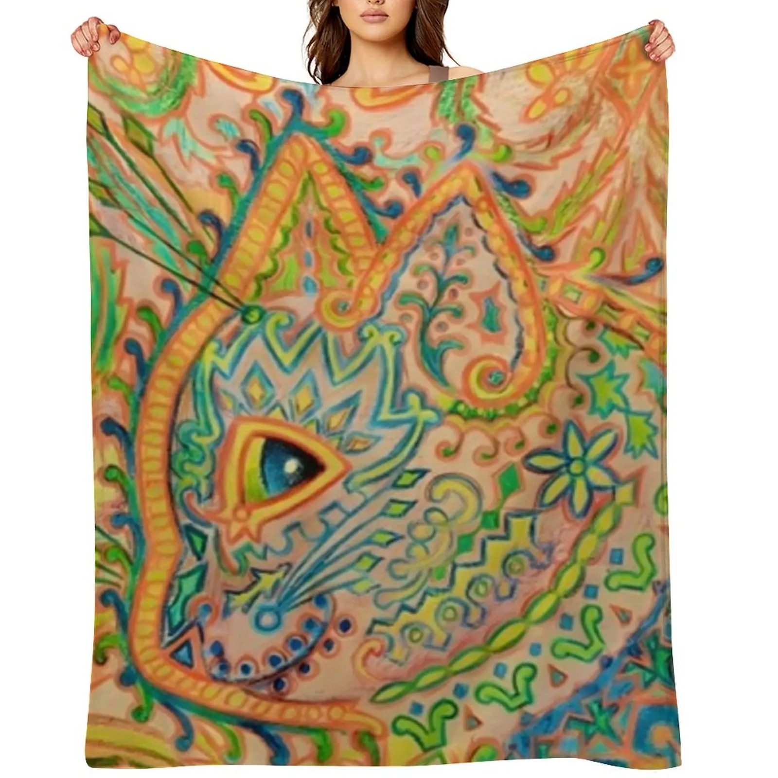 Psychedelic Cat by Louis Wain Throw Blanket Bed linens Soft Plaid Soft Big manga Blankets
Psychedelic Cat by Louis Wain Throw Blanket Bed linens Soft Plaid Soft Big manga Blankets