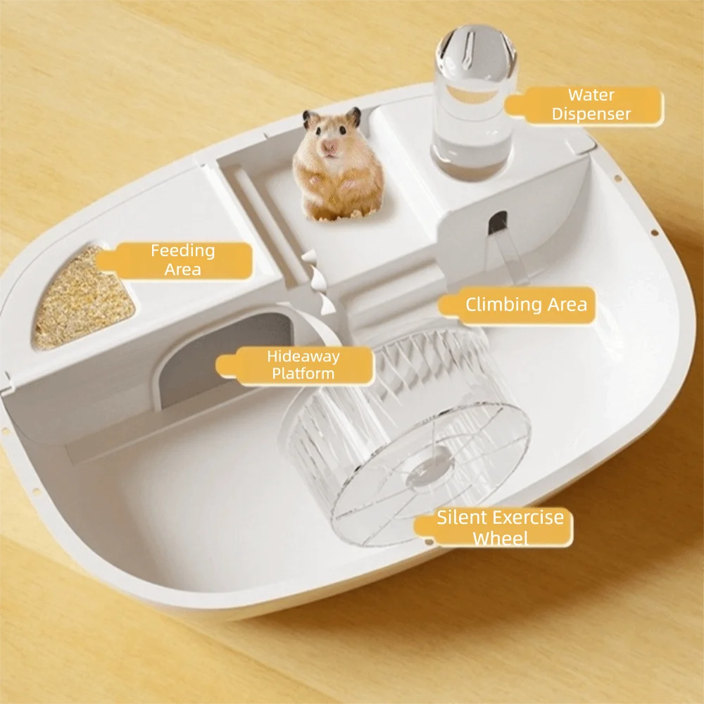 Large Capacity Hamster Cage Detachable 2-Layer Platform Hamster Villa Transparent Ventilation Hamster Feeding Box Small Animals
Large Capacity Hamster Cage Detachable 2-Layer Platform Hamster Villa Transparent Ventilation Hamster Feeding Box Small Animals