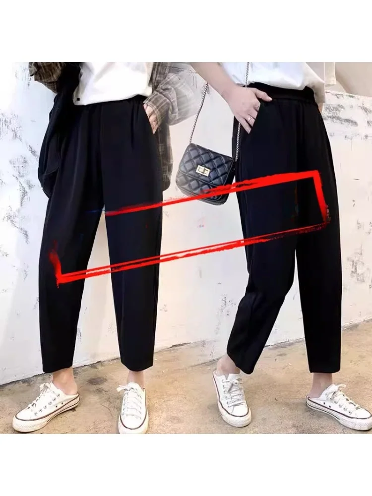 plus Size 300 Women's Black High Waist Slimming Casual Harlan Pants Spring Summer Loose Fit Trousers for Heavy MM 200 Pounds
plus Size 300 Women's Black High Waist Slimming Casual Harlan Pants Spring Summer Loose Fit Trousers for Heavy MM 200 Pounds
