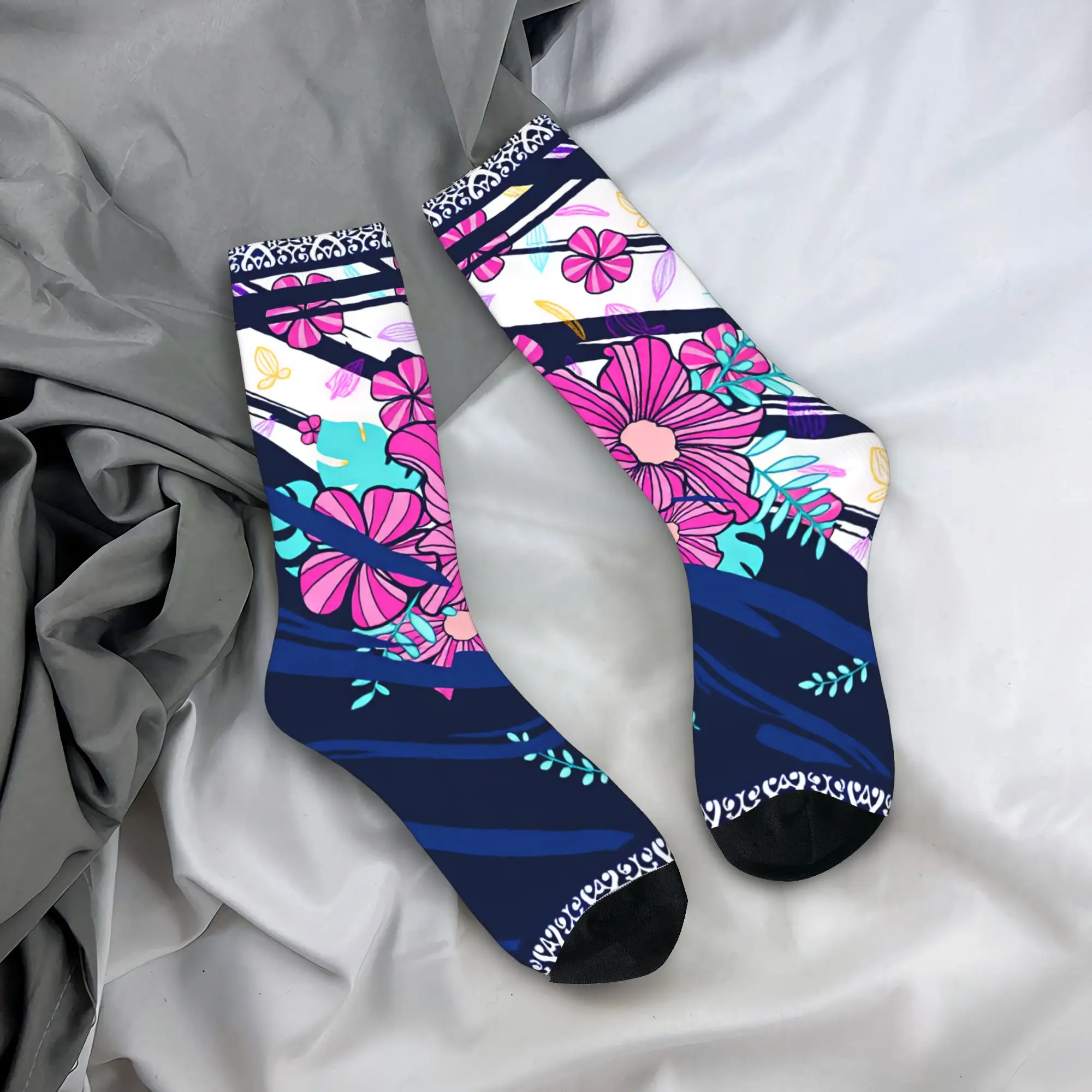Navy Stripe Tropical Flower Stockings Vintage Socks Men Comfortable Socks Autumn Cycling Pattern Anti Skid Socks Birthday Gift
Navy Stripe Tropical Flower Stockings Vintage Socks Men Comfortable Socks Autumn Cycling Pattern Anti Skid Socks Birthday Gift