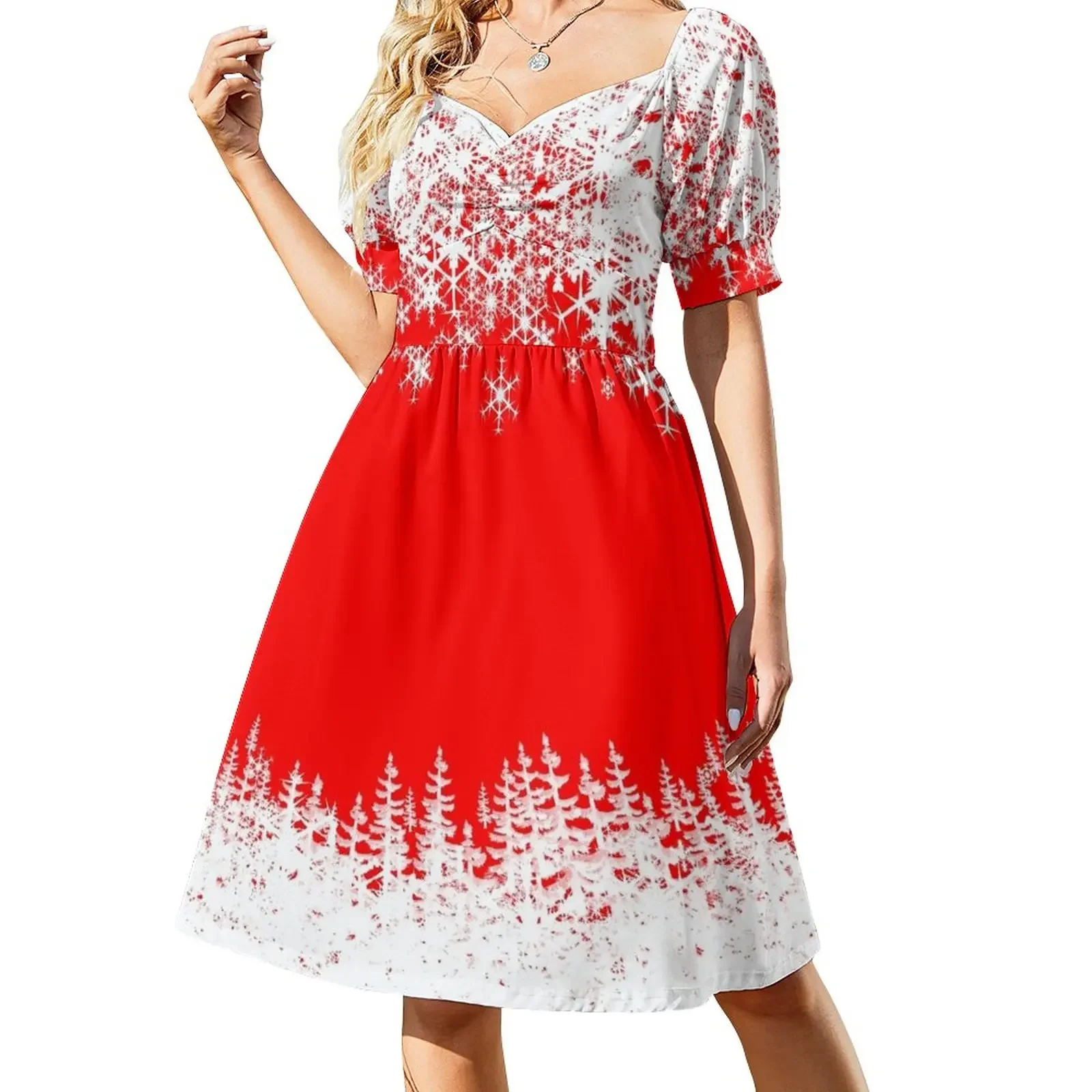 Christmas holiday Santa snowflakes Short-Sleeved Dress summer dresses ladies 2025 birthday dresses for women
Christmas holiday Santa snowflakes Short-Sleeved Dress summer dresses ladies 2025 birthday dresses for women