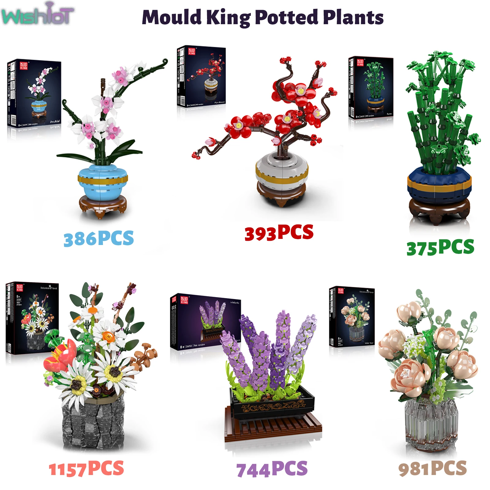 Mould King Potted Plants Building Blocks Artificial Flowers Plum Orchid Bamboo Violet Rose Daisy Bonsai Home Decor Kid Girl Gift
Mould King Potted Plants Building Blocks Artificial Flowers Plum Orchid Bamboo Violet Rose Daisy Bonsai Home Decor Kid Girl Gift