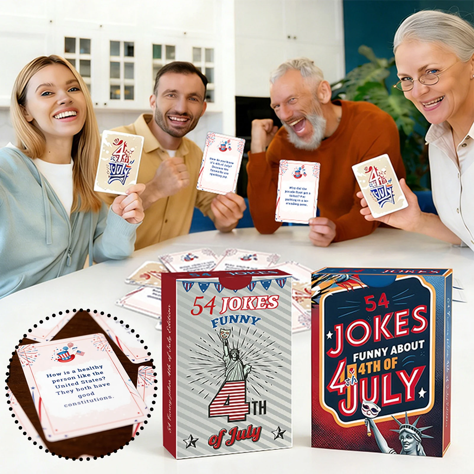 54 Jokes Funny About 4th Of Ajuly Cards 4th Of July Conversation Starters Joke Cards For Kids Adults For Family Party Game
54 Jokes Funny About 4th Of Ajuly Cards 4th Of July Conversation Starters Joke Cards For Kids Adults For Family Party Game
