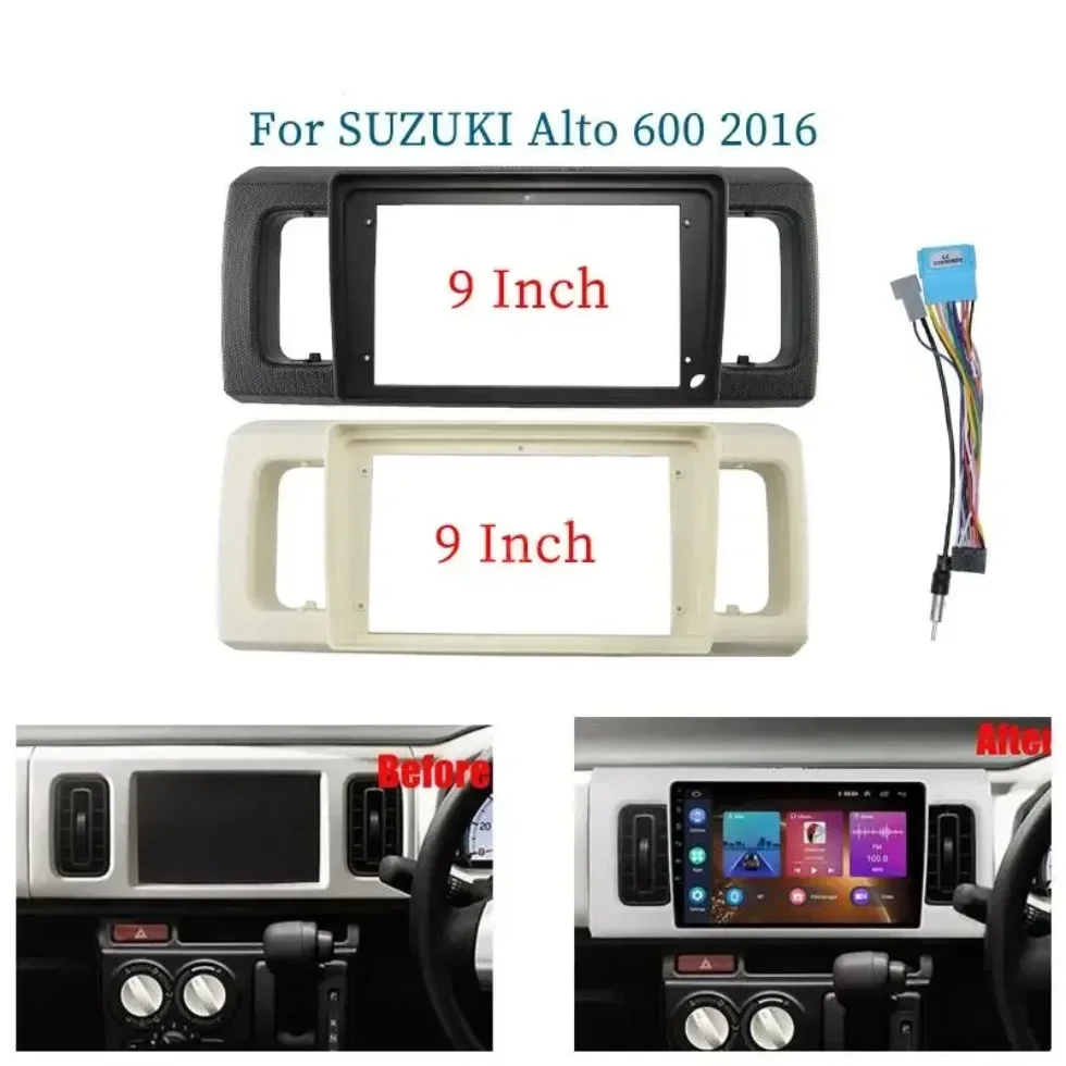 Для SUZUKI Alto 600 2016 9-дюймовый автомобильный Android-радио, лицевая панель, адаптер, комплект приборной панели, лицевая панель
Для SUZUKI Alto 600 2016 9-дюймовый автомобильный Android-радио, лицевая панель, адаптер, комплект приборной панели, лицевая панель