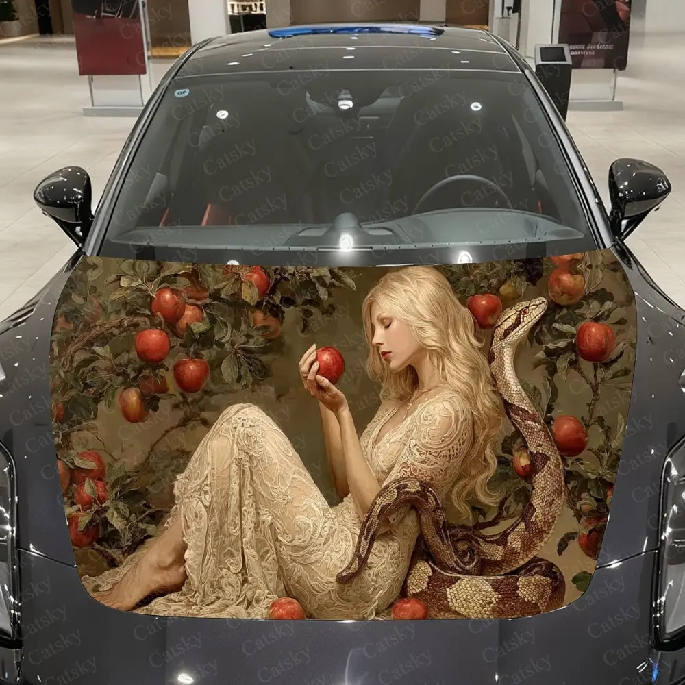 Apple with Gowned Woman & Serpent Car Vinyl Wrap, PVC Waterproof Car Hood Sticker, Self-Adhesive Scratch-Resistant Stickers
Apple with Gowned Woman & Serpent Car Vinyl Wrap, PVC Waterproof Car Hood Sticker, Self-Adhesive Scratch-Resistant Stickers