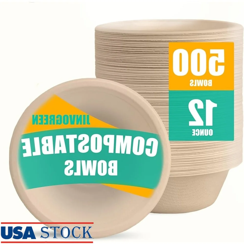 500 Count Compostable Paper Bowls 12 oz Disposable Biodegradable Bagasse Heavy Duty Ideal Snacks Soup Salads Events
500 Count Compostable Paper Bowls 12 oz Disposable Biodegradable Bagasse Heavy Duty Ideal Snacks Soup Salads Events